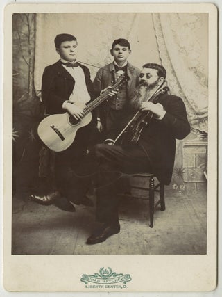 Item #List3857 Cabinet Card Photograph of an Unidentified Blind or Visually Impaired Musical...