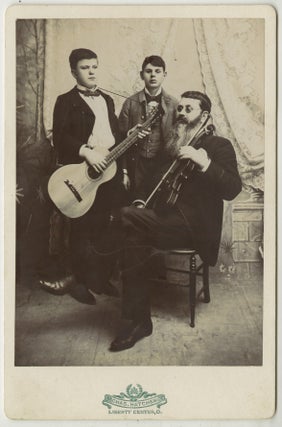 Item #List3857 Cabinet Card Photograph of an Unidentified Blind or Visually Impaired Musical...