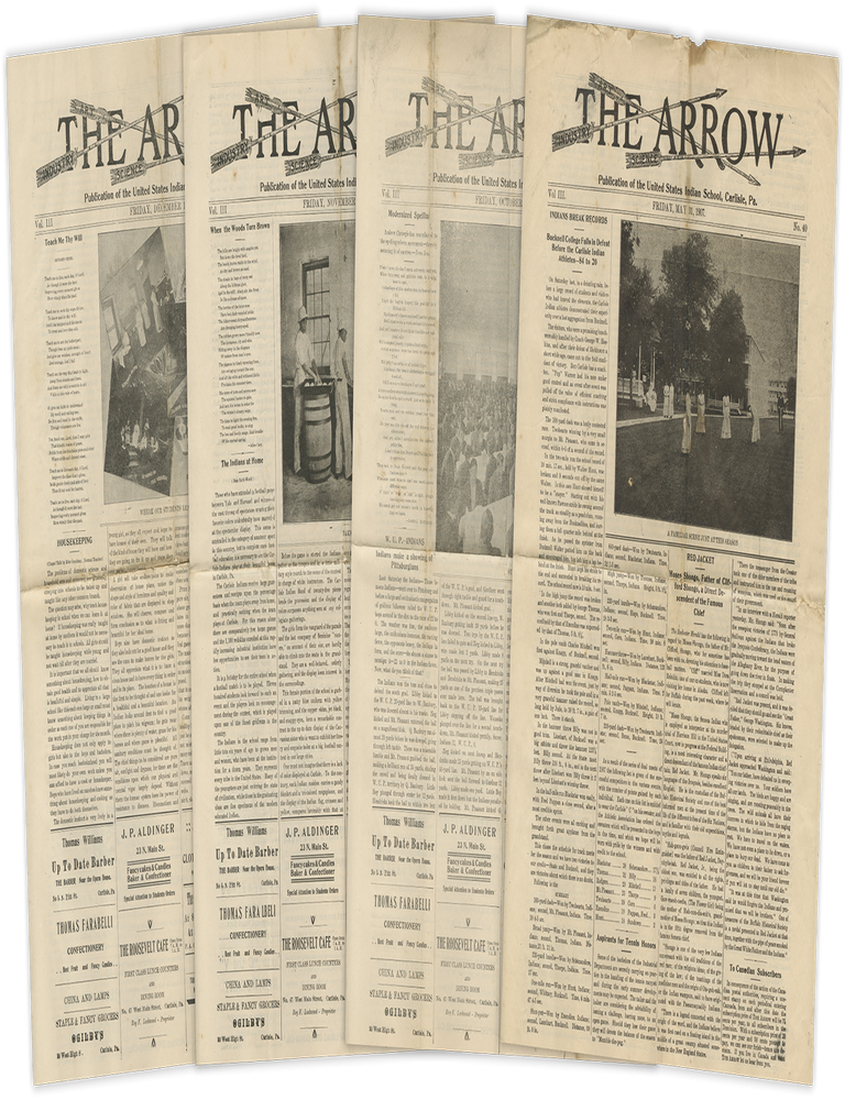 Item #List3875 The Arrow. [Four Issues]. Indigenous History &ndash; Carlisle School, Authors.