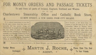 Item #List3882 FOR MONEY ORDERS AND PASSAGE TICKETS To and from all parts of Ireland, England,...