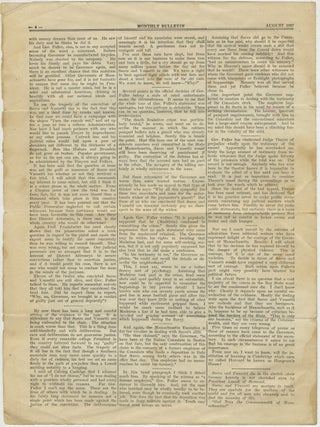 The Official Bulletin of the Sacco-Vanzetti Defense Committee of Boston, Massachusetts. [August 1927 Issue]