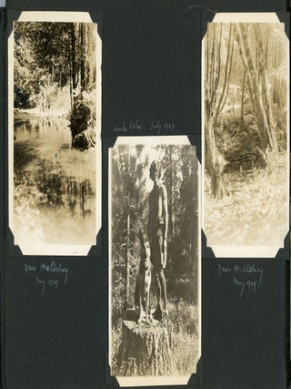 Album of Photographs of a Couple and their German Shepherds, Enjoying Decades of Recreation in the Great Outdoors in Early 20th Century Oregon and California.
