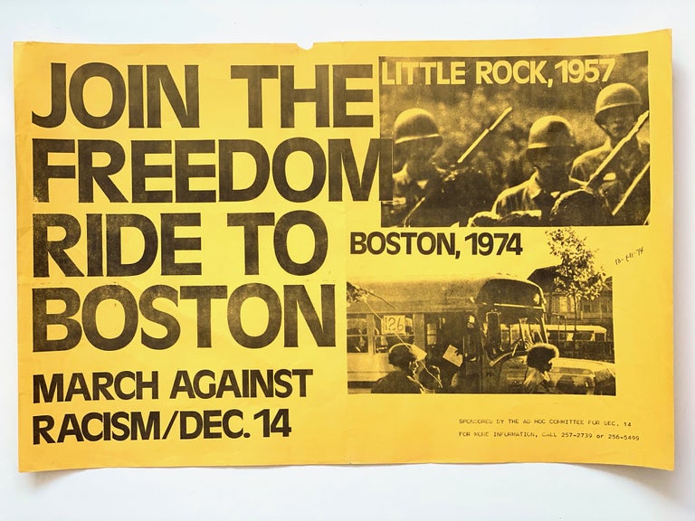 Item #List923a Join the Freedom Ride to Boston. March Against Racism/Dec.14. School Integration in Massachusetts, The Ad Hoc Committee for Dec. 14.